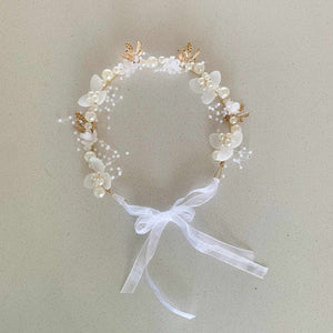 Floral Crown with White blossoms