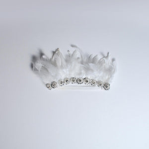 Snowy Feather Crown - Little Miss Lace